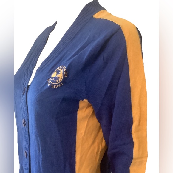 Pebble Beach Golf Cardigan links Sweater Button Down, size  Medium, V neck, - Picture 6 of 12